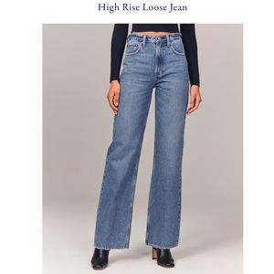Abercrombie High Rise Loose Jeans - Size 25